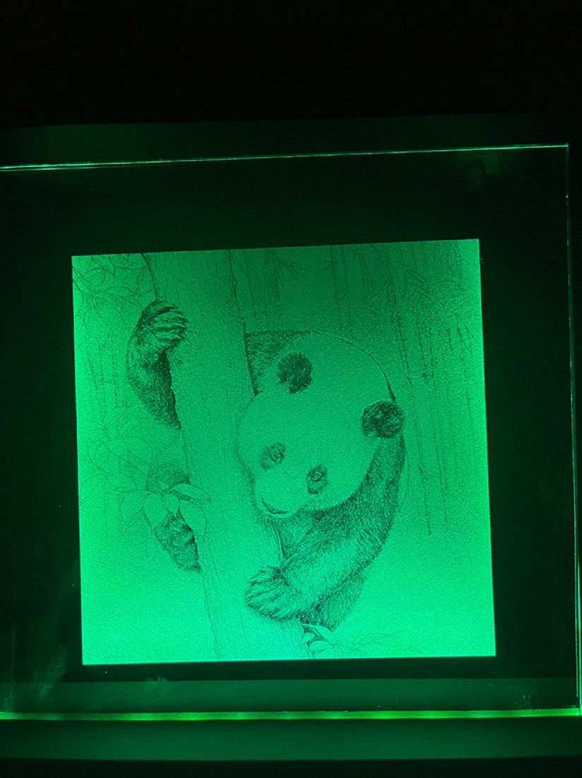Échantillon Plastique traité au laser