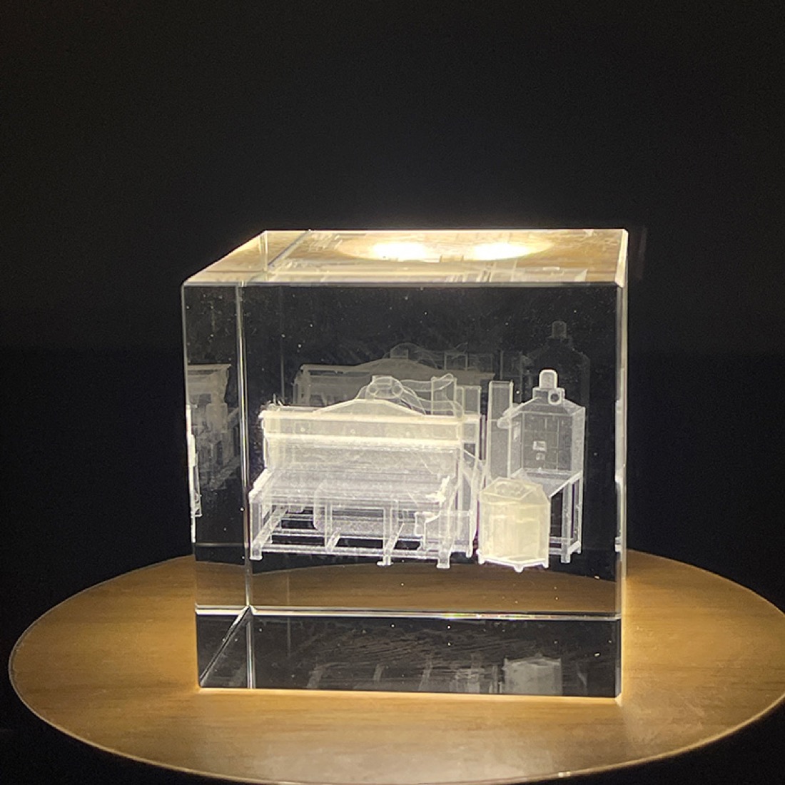 Pièce réalisée sur une machine Glass Lasers