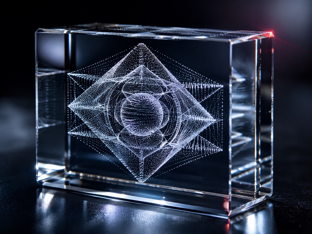 Échantillon Cristal traité au laser